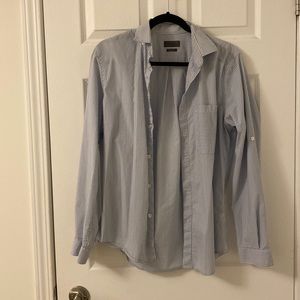 Zara Man- slim fit striped button up- size medium